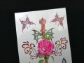 Цветни временни татуировки - различни видове - цена за лист 2,80 лв - рози, сърца, пеперуди, снимка 7