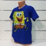 Нова детска синя тениска с дигитален печат Спондж боб, SpongeBob, снимка 10