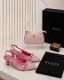 Gucci Дамски Светло Розови Обувки На Ток Гучи - Различни Модели Код E147, снимка 3