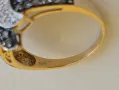 Златен пръстен със 77 Диаманта 14 карата 585, снимка 3