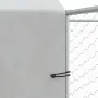 vidaXL Външна клетка за куче с покрив сребриста 6x6x2,5 м стомана, снимка 7