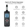 LCD Цифров термометър Хигрометър Измерване на температура и влажност Психометър Мокра крушка Детекто, снимка 5