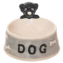 Керамична купичка за домашни любимци с декоративно кученце и стабилен дизайн, снимка 2