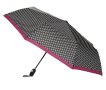Автоматичен сгъваем чадър за дъжд Черен бордо с бели кръстове 29 см, снимка 3