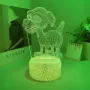 Холограмна 3D LED лампа Сладко куче,RGB Седемцветен Интелигентен Контрол,USB , снимка 3