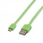 Кабел USB-A към Micro USB-B 2.0 Roline 11.02.8763 Зелен 1м, USB-A to Micro USB-B M/M, снимка 1