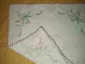 Ретро ръчно направена , ръчно бродирана покривка за маса , снимка 8