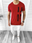 Мъжка червена тениска , снимка 1 - Тениски - 44582597
