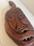 Дървена маска стара ръчно изработена, снимка 1 - Декорация за дома - 42889399