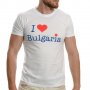 Нова мъжка тениска с трансферен печат Аз обичам България, I LOVE BULGARIA