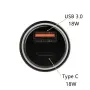 Зарядно за кола с два порта USB и USB – C – T21, снимка 2