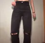 Нови прави широки скъсани дънки от Bershka 38, снимка 1
