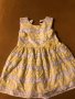 George Дантелена рокля за момиче - жълто и бяло, снимка 1 - Детски рокли и поли - 37523184