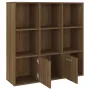 Библиотека, кафяв дъб, 98x30x98 см Код P149, снимка 3