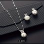 Комплект обеци и колие с имитация на перла 😍, снимка 1 - Колиета, медальони, синджири - 44314172