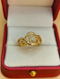 Красиви дамски пръстени медицинска стомана с18 каратово златно покритие , снимка 3