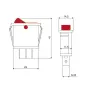Тънък двупозиционен превключвател 12V 16A 41.5x11.5 mm, снимка 2