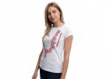Нова дамска бяла тениска с трансферен печат Шевица, Етно мотив, България, снимка 9