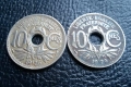 Стара монета 10 сантима 1926 г. и 1929 г.Франция - топ !, снимка 15