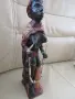 Музикантка на там-там - фигура от кралски абанос от Етиопия,Африка, снимка 2