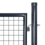 vidaXL Градинска мрежеста порта, поцинкована стомана, 100x100 см, сива, снимка 2