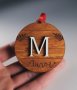 Персонализирана дървена играчка за коледна елха, снимка 1 - Коледни подаръци - 38491662