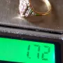 Арт Деко сребърен пръстен с рубини и позлата., снимка 4