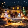Надуваема коледна украса Outsunny, снимка 9