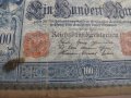 Райх банкнота - Германия - 100 марки / 1910 година рядка Имперска банкнота с червен печат- 17948, снимка 5