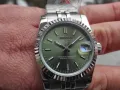 Seiko mod дамски Datejust 36mm Olive dial, снимка 8