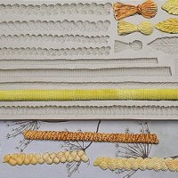 Макраме пискюл пискюли въже въжета перли силиконов молд форма фондан и др., снимка 3 - Форми - 37856156