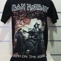 Нова детска тениска със ситопечат на музикалната група IRON MAIDEN - Death on the road, снимка 1 - Детски тениски и потници - 28260353