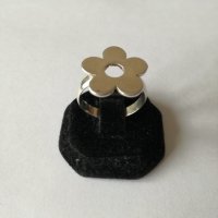 Сребърен пръстен цвете . Сребро проба 925 ., снимка 2 - Пръстени - 38587928