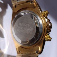 Дамски луксозен часовник Rolex Daytona Oyster Perpetual Cosmograph Gold 40 mm. Original box , снимка 2 - Дамски - 32832885