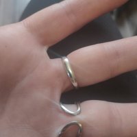 Нежен посребрен пръстен -регулируем, снимка 3 - Пръстени - 39045409