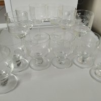 РЕТРО кристални чаши 6 бр.за ракия 6 бр.вино , снимка 1 - Чаши - 30261954