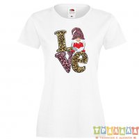 Дамска тениска Свети Валентин Love Gnome Valentine's 13, снимка 5 - Тениски - 35547172