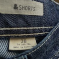 Дамски дънкови панталони, H&M, 38 размер, снимка 2 - Къси панталони и бермуди - 40848114