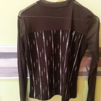 Блуза с прозрачен ръкав, снимка 1 - Блузи с дълъг ръкав и пуловери - 37665002
