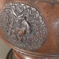 200 годишна - 18ти век колекционерска Китайска бронзова ваза, снимка 11 - Вази - 31457971