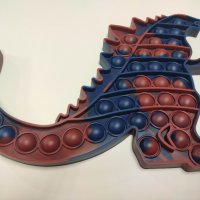 НА ЕДРО - Динозавър голям 2 цвята, Форми и цветове Фиджет Попит FIDGET POP IT , снимка 2 - Игри и пъзели - 33752656