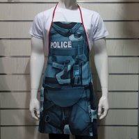 Нова мъжка забавна готварска престилка Полицай (Police), снимка 6 - Подаръци за мъже - 30723164