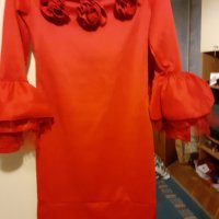 Червена рокля-испански тип, снимка 1 - Рокли - 31254603