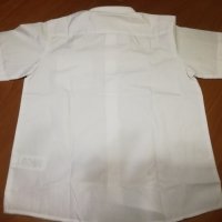 Нова бяла риза Джордж George с къс ръкав размер 7/8г, 122/128см, снимка 2 - Детски ризи - 34170048
