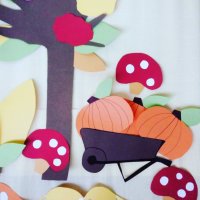 Есенна украса от картон, снимка 3 - Декорация за дома - 30301373