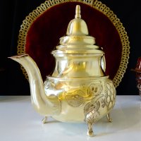 Марокански чайник,кана,месинг,маркиран. , снимка 4 - Антикварни и старинни предмети - 40147286
