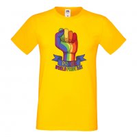 Мъжка тениска Pride World Day multicolor Прайд,Празник.Повод,Изненада, снимка 13 - Тениски - 37105142