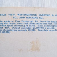 Стара пощенска картичка "Westinghouse electric.", Питсбърг, САЩ около 1930г., снимка 3 - Филателия - 32064269