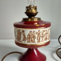 Порцеланова, ръчно изработена лампа от Италия, Флоренция. , снимка 14 - Настолни лампи - 44464338