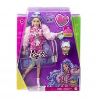 БАРБИ Екстра с лилава коса и розово палто , снимка 2 - Кукли - 35131831